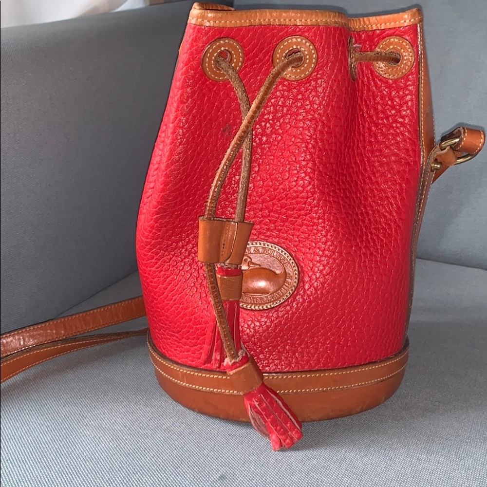 dooney & bourke small red leather purse bag